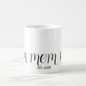 Mom Established Black Script New Mom Gift  Kaffeetasse (Mittel)