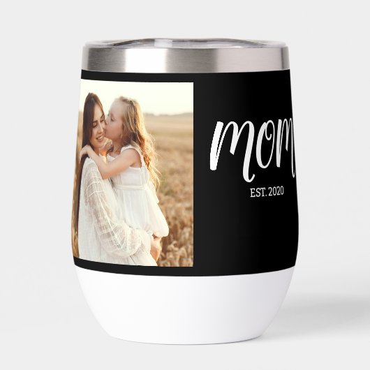 Mom Established Black Script Photo (Rückseite)
