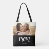 Mom Established Black Script Photo Tasche (Rückseite)