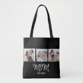Mom Established, Black Script, Photo Tote Bag Tasche (Vorderseite)