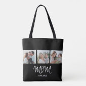 Mom Established, Black Script, Photo Tote Bag Tasche (Rückseite)