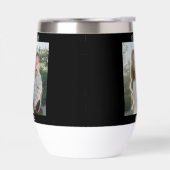 Mom Established, Black Script, Photo Wine Tumbler (Links)