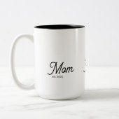 Mom Established Black Script Zweifarbige Tasse (Links)