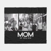 Mom Established Bold Black 3 Photo Fleecedecke (Vorderseite (Horizontal))