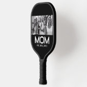 Mom Established Bold Black 3 Photo Pickleball Schläger (Links)