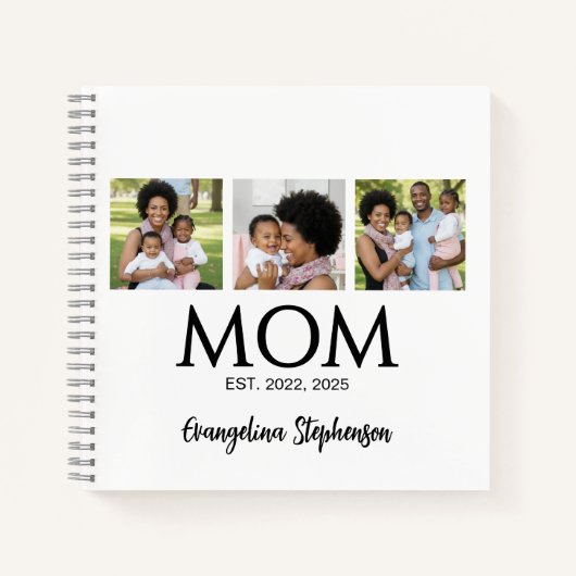 Mom Established Caps 3 Photo Journal Notizblock (Vorderseite)