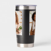 Mom Established Date Black Photo White Script Gift Thermobecher (Links)