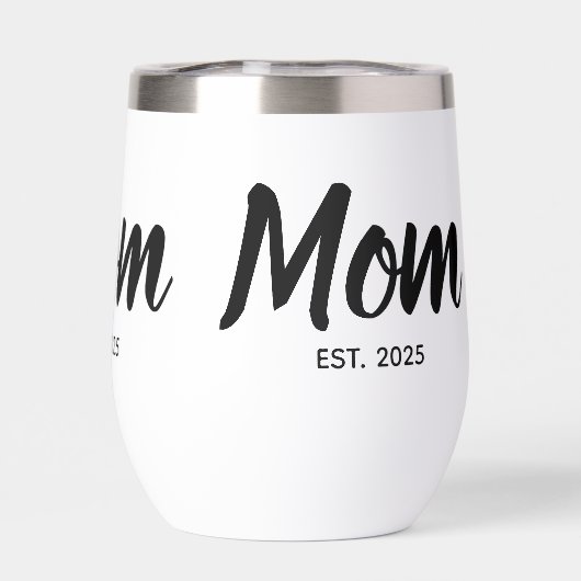  Mom Established  Date Black Script Custom (Rückseite)