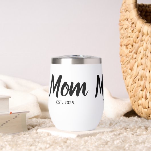 Mom Established Date Black Script Custom (Wohnzimmer (gedreht))