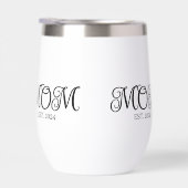 Mom Established Date Black Script New Mom Gift  (Rechts)