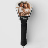 Mom Established Date Modern Script Photo Stylish Golf Headcover (Vorderseite)