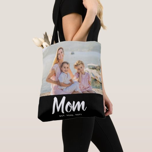 Mom Established Date Mother's Day Photo Tasche (Von Nahem)