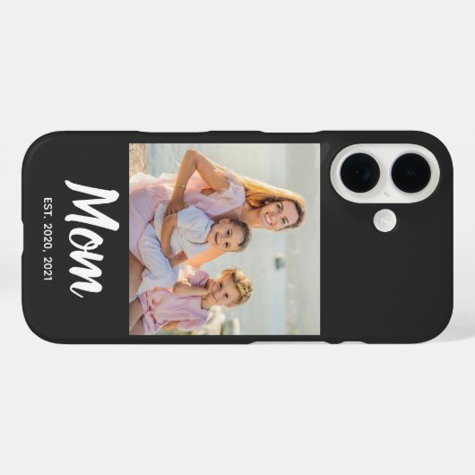 Mom Established Date Photo Script Case-Mate iPhone Hülle (Rückseite (Horizontal))