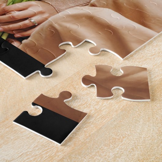 Mom Established Date Script 3 Photo Bold Modern Puzzle (Seite)