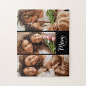 Mom Established Date Script 3 Photo Bold Modern Puzzle (Vertikal)