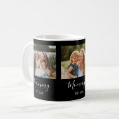 Mom Established Elegant 3 Photo Script Black Kaffeetasse (Vorderseite Links)