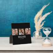 Mom Established Elegant Modern Black 3 Photo Fotoplatte (InSitu)