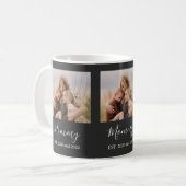 Mom Established Elegant Photo Script Black Kaffeetasse (Vorderseite Links)