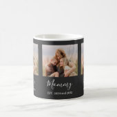 Mom Established Elegant Photo Script Black Kaffeetasse (Mittel)