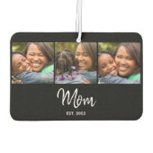 Mom Established Elegant Script Black 3 Photo  Autolufterfrischer (Rückseite)