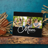 Mom Established Elegant Script Black 3 Photo  Fotoplatte (Seite)