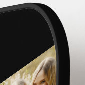 Mom Established Elegant Script Black 3 Photo  Pickleball Schläger (Linke Seite)