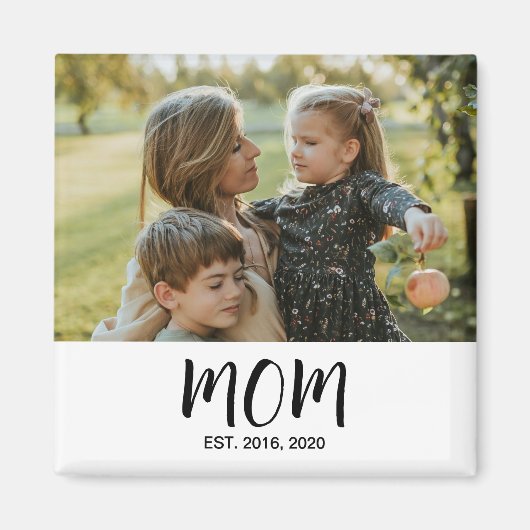 Mom Established Est. Photo Mother's Day Magnet (Vorne)