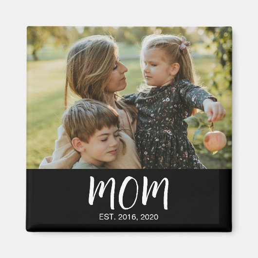 Mom Established Est. Photo Mother's Day Magnet (Vorne)