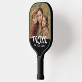 Mom Established Fun Script Photo Pickleball Schläger (Links)