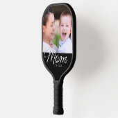 Mom Established Fun Script Photo Pickleball Schläger (Links)