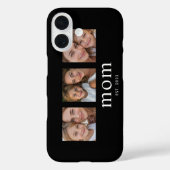 Mom Established Modern Black 3 Photo Case-Mate iPhone Hülle (Rückseite)