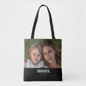 Mom Established Modern Black Photo Tasche (Vorderseite)