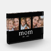 Mom Established Modern Bold Minimal Black 3 Photo Fotoblock (Links)