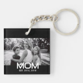 Mom Established Modern Bold Photo Schlüsselanhänger (Rückseite)