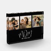 Mom Established Modern Bold Script Black 3 Photo Fotoblock (Links)
