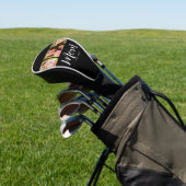Mom Established Modern Bold Script Black 3 Photo Golf Headcover (In SItu)