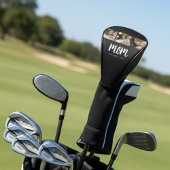 Mom Established Modern Bold Script Black 3 Photo Golf Headcover