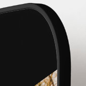 Mom Established Modern Bold Script Black 3 Photo Pickleball Schläger (Linke Seite)