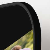 Mom Established Modern Bold Script Black 3 Photo Pickleball Schläger (Linke Seite)