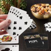 Mom Established Modern Bold Script Black 3 Photo Spielkarten (In Situ)