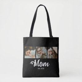 Mom Established Modern Bold Script Black 3 Photo Tasche