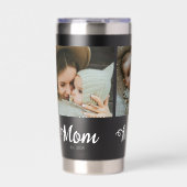 Mom Established Modern Bold Script Black 3 Photo Thermobecher (Vorderseite)
