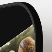 Mom Established Modern ElegantScript Black 3 Photo Pickleball Schläger (Linke Seite)