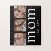Mom Established Modern Minimal 3 Photo Puzzle (Vertikal)