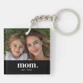 Mom Established Modern Minimal Photo Schlüsselanhänger (Rückseite)