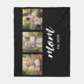 Mom Established Modern Script 3 Photo Fleecedecke (Vorderseite)