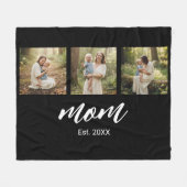 Mom Established Modern Script 3 Photo Fleecedecke (Vorderseite (Horizontal))