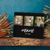 Mom Established Modern Script 3 Photo Fotoplatte (Seite)
