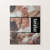 Mom Established Modern Script 3 Photo Puzzle (Vertikal)