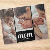 Mom Established Modern Script 3 Photo Puzzle